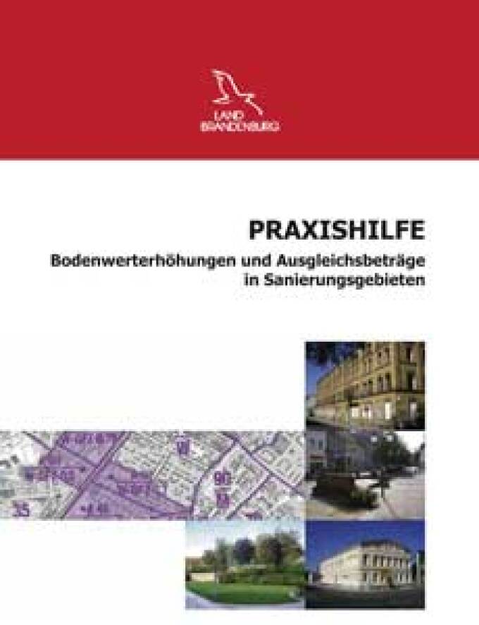 Titelbild zur Praxishilfe - Bodenwerterhöhungen und Ausgleichsbeträge in Sanierungsgebieten